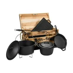 Bon-Fire Støbejernssæt I Trækasse