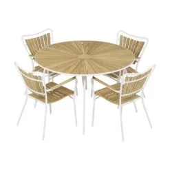 Mandalay Marguerit Havemøbelsæt - 1 Bord Og 4 Stole